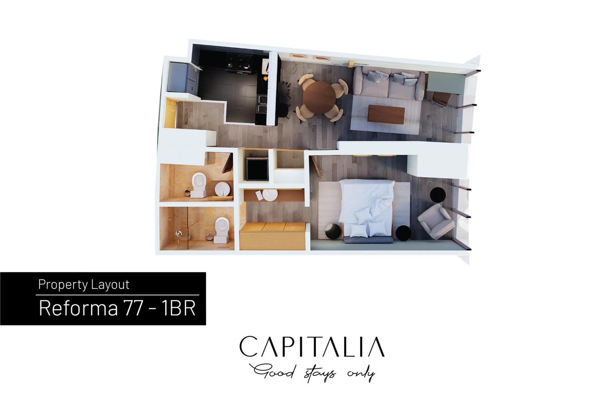 Capitalia - Apartments - Reforma Centro Città del Messico Camera foto